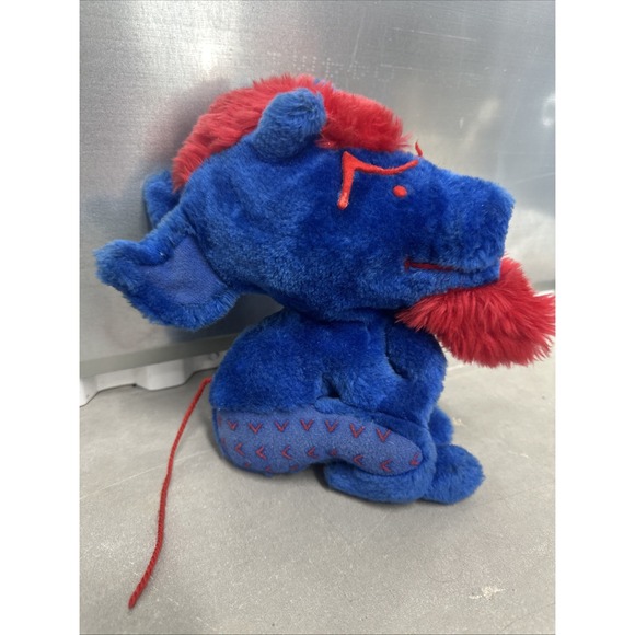 Vintage Chicago, Depaul University Demon Mascot, Plush Stuffed Animal Blue & Red - Picture 2 of 7